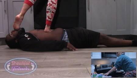 feeding you dinner while I cook ours