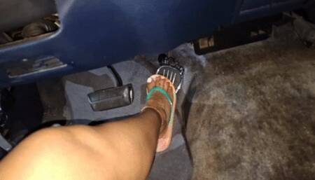 Pedalpumping, Cranking & Revving In Multicolored Flip Flops