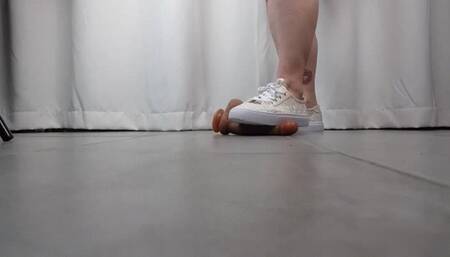 Dildo Crush in White Tennis Shoes and Tie Dye Tennis Shoes