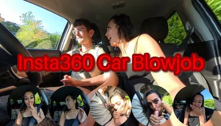 Car Blowjob Filmed on Insta360
