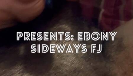 Ebony Sideways Footjob