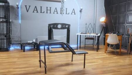 Lady Dark Angel - Dishing Out A Punishment Caning to the inmate