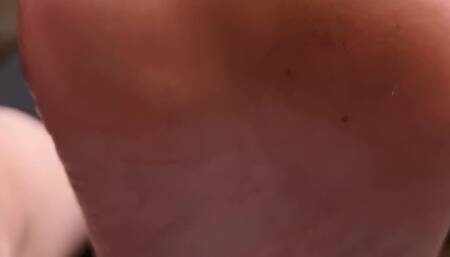 Making Daddy smell my work soles