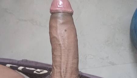 Passionate Masturbation in the Bathroom for the First Time Full of Cum