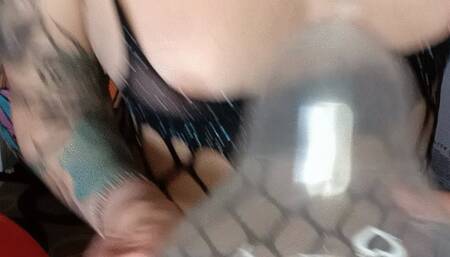 spit in balloon on balloon and blowtopop