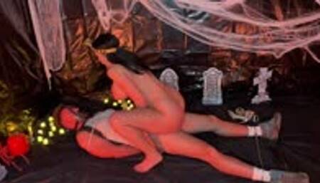 Hiker finds cleopatra - mummification, rope tied, mask gag, fucked, facial