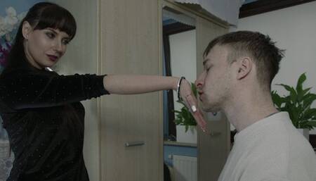 Weronika - Kissing Her Hand Passionately