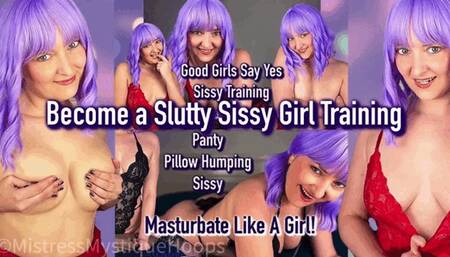 Become a Slutty Sissy Girl Training Double Feature - Sissification and Feminization Slut Training with Femdom Mistress Mystique - WMV