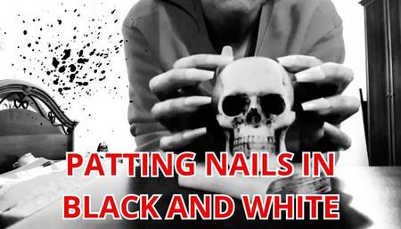 PATTING NAILS IN BLACK AND WHITE - BLACK AND WHITE VIDEO
