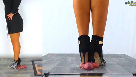 Castrating His Worthless Balls Under My Snakeskin Boots - Split Cam - 100SPC