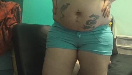 Huge Stuffed Belly Orfasm and Squirt!