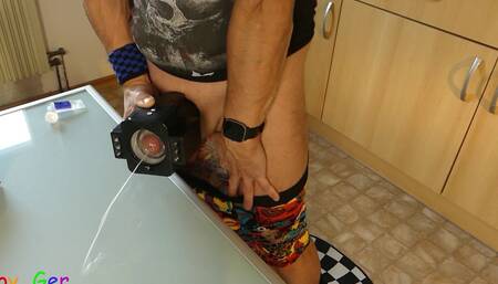 I Try Out a New, Totally Awesome Masturbator, but My Cock Is Almost Too Thick for It. but I Still Managed to Squirt a Big Load