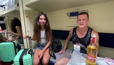 Picked up a girl at the train station and fucked her on the train