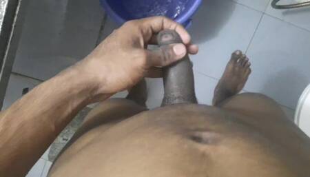 Extremely Hot Boy Masterbating in the Bathroom During Washing Clothes