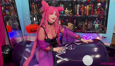 Wicked Lady Cums and Deflates Purple Skeleton Ride Roll