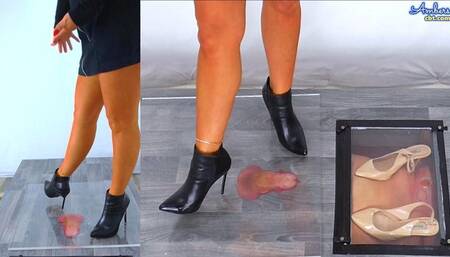 Ruining His Orgasm Under My Italian Stiletto Boots & 12mm PlexiGlass- Split Cam - 99SPC