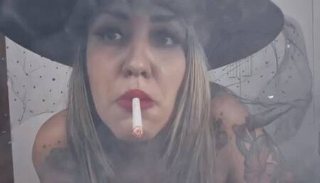 Babi becomes the smoking dominatrix of Halloween part 1