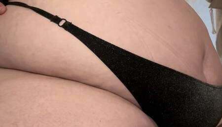 Struggling feedee SSBBW Marigold rubs her huge gut and tits before and after taco stuffing — feedism