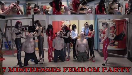 7 MISTRESSES FEMDOM PARTY (EPISODE 2) - BRUTAL face slapping NON STOP