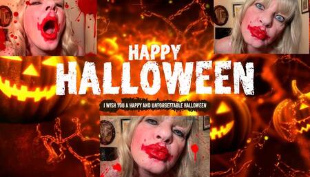 Lipstick Fetish - Witchy Messy RED Lips for Halloween