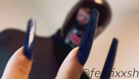 Enchanting Blue Nails Meet Latex Fantasy