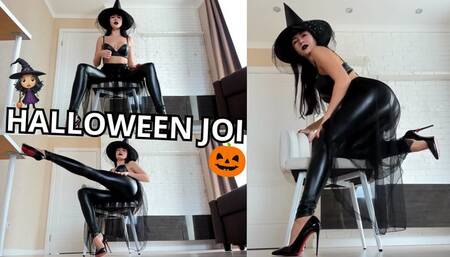 Halloween witch edging, JOI, gooning live stream, cum countdown