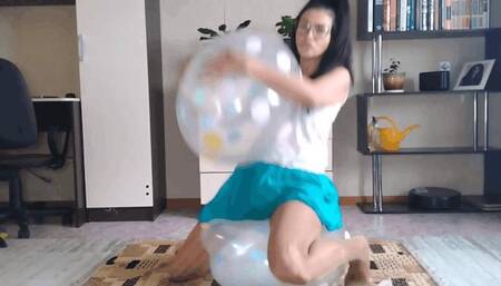 Three funny balloons