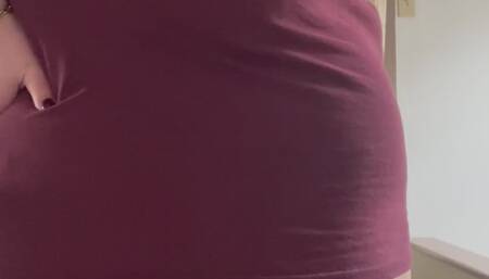 This was my extra big pajama shirt before my belly got so huge