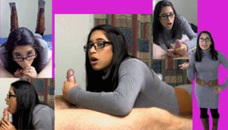 Candidate eRica ask for your vote! Gives a handjob & throats a cock instead