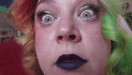 Gummy Bear meets a GIANT and gets in her mouth