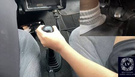 A SEXY DRIVING LESSON - Cinicluu Driving Lessons in a Fiat using keds sneakers, ballet flats and more with Flakax 480P MP4