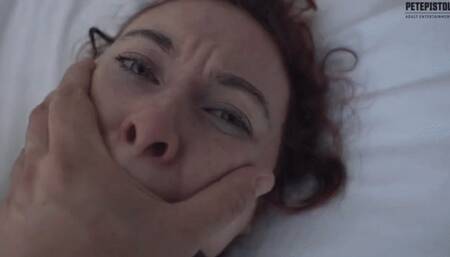 Muscular martial artist woman Alexis Luna refuses to drool but eventually surrenders- Slow Motion