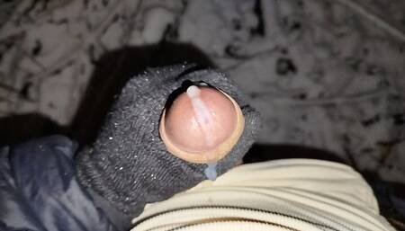 Peeing & Cumming In The Snowy Forest