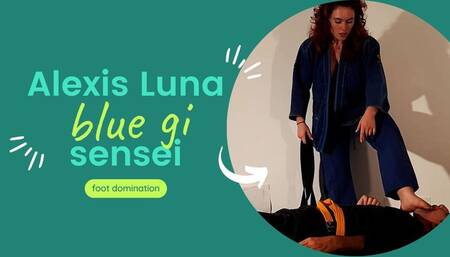 Alexis Luna blue gi master foot domination