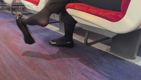Candid shoeplay on the train to work results in my shoe being stolen