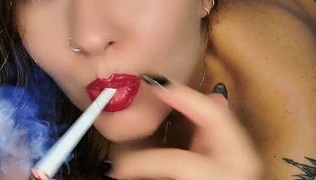 Wet leather pants and smokes