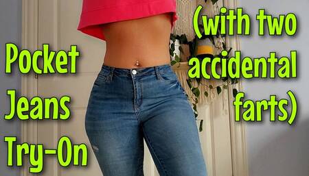 Pocket Jeans Try-On with Two Farts