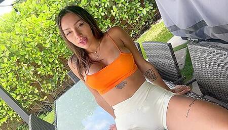 Creep Horny Photographer Gets Sisi Rose To Do Oiled Up Titty Fuck & Anal