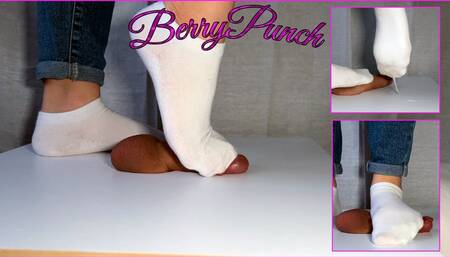 White Socks Full Weight Cock Trampling - Sockjob - Foot Fetish - Cumshot - 1080HD