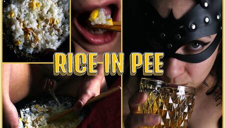 Pissing in Rice for This Goth Bitch to Swallow