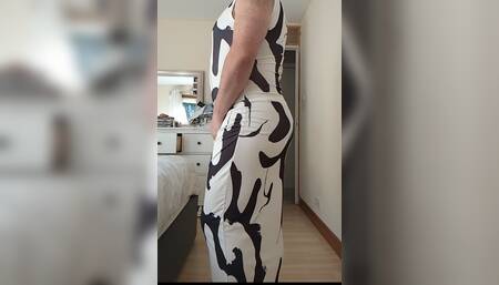 Wanking in My Wife's New Dress