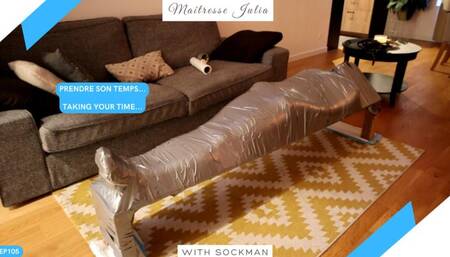 Extreme Mummification, Tease, and Relentless Release with Post Orgasm Handjob - Mistress Julia