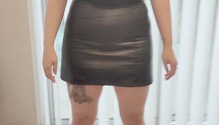 Giantess Lou crushes a 1990 Ford Taurus & Ford Grand Torino in big black chucky heels full body view