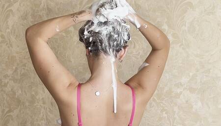 A Lot of Soapy Sperm on My Hair