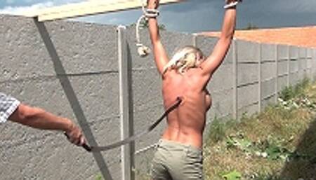 Lea bare back whipping 0711
