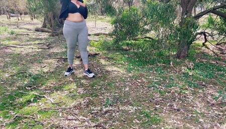Hira Indian Beauty - a Hot Desi MILF - Flashing in Outdoor - Daring