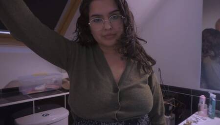 IRRITATED STEPMOMMY RUSHES TO JERK YOU OFF