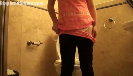 Taylor: Wets Diaper on Toilet