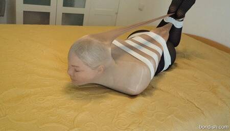 VERA PANTYHOSE ENCASEMENT HOGTIED TAPEBONDAGE