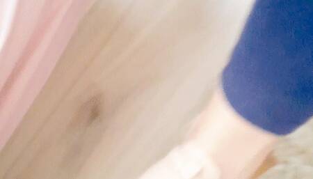 Dotted black socks and sandal